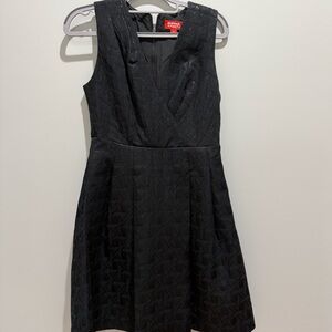 Kirna Zabete Black Textured Mini Dress